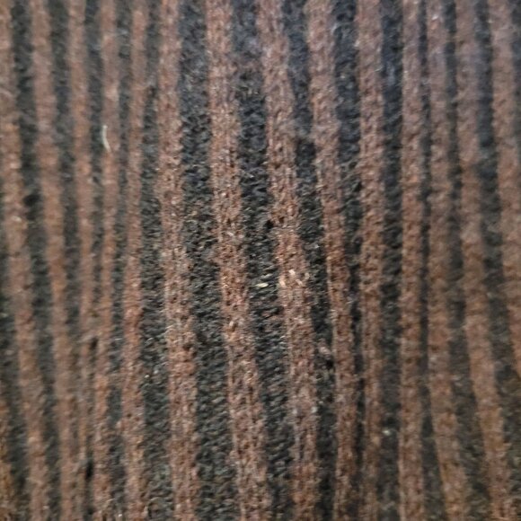 Vintage 1960s Walsted Pullover Sweater Brown Stripes Shawl Neck Sz 46 Fading - Picture 11 of 11